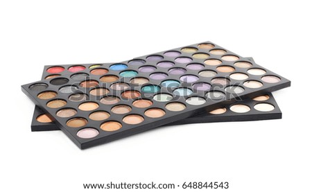 Make-up palette kit isolated over the white background