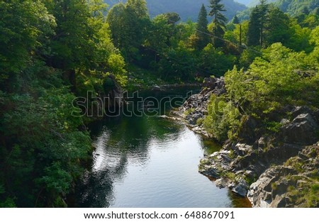 Water river stones flow power summer holiday Relaxing 