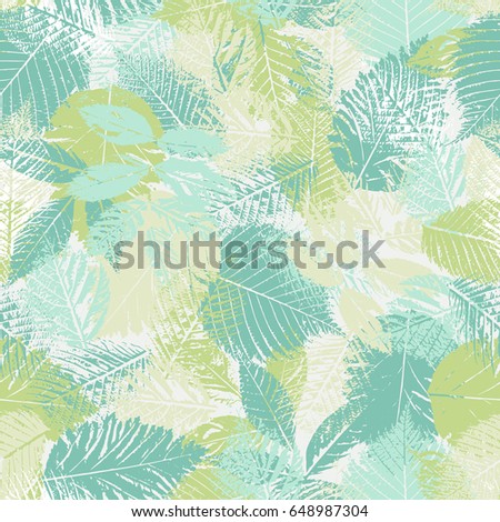 Seamless pattern with forest leafs.