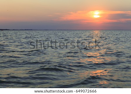 Beautiful sunset above the Black Sea