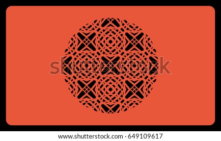 discount card template. Cut out cards with lace pattern. Modern geometric card for laser cutting. Vector illustration.