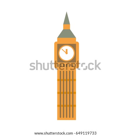 big ben london england clock flat vector isolated london travel icon flat vector isolated building sights england london tourism city guide