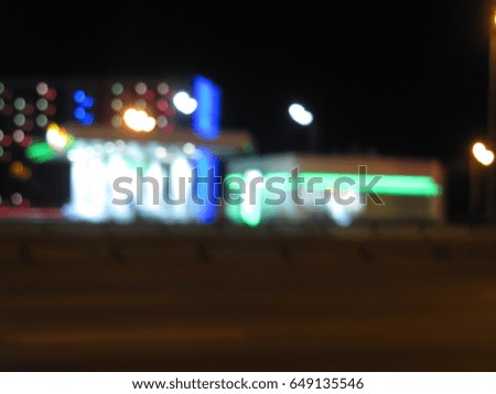 city blurred night bridge