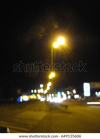 city blurred night bridge