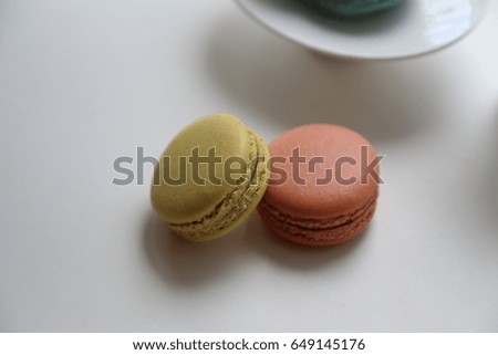 Macaroons. Happy. Coffee. Color