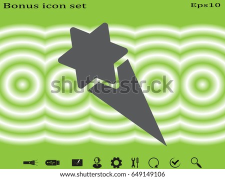 meteorite star, icon, vector illustration eps10