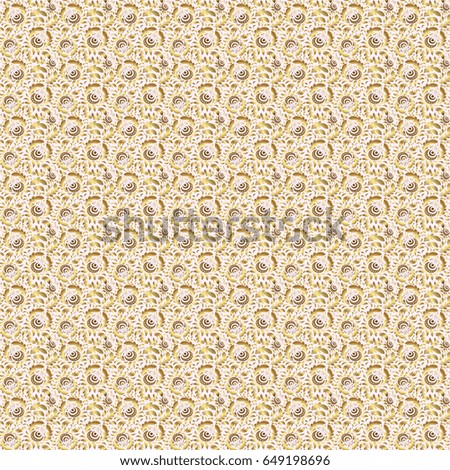 New Year 2018 holiday decoration. Vector abstract seamless pattern with golden geometrical elements. Fan shaped Christmas gold. Golden stylized stars on a beige background.