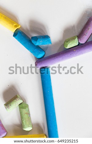 Multicolored Crayons.