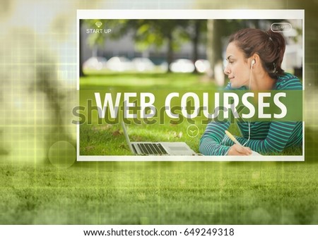 Digital composite of Web courses App Interface