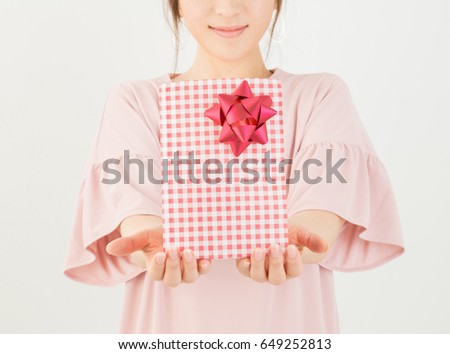 A present and woman