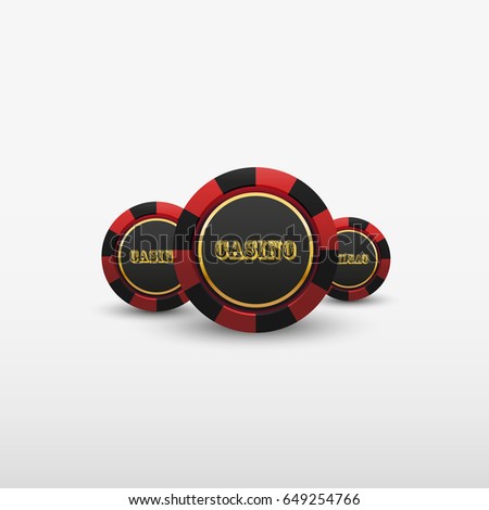 casino chips isolated on white background