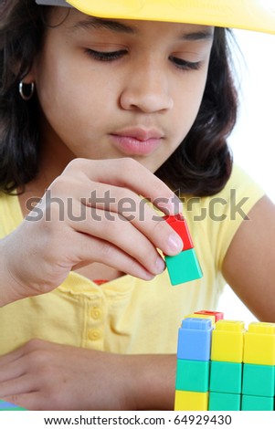 Picture of a child set on white background