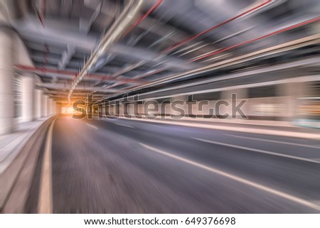 Blurred asphalt road