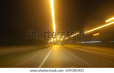 Abstract picture of car speed