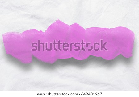 Pink paint stroke on art paper background
