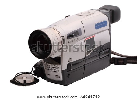 Video Camera format HVS isolated on a white background