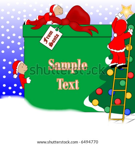 Christmas vector with space for text.