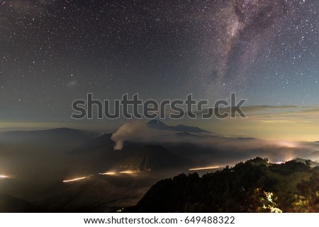 Milkyway of The Bromo view in penanjakan 1