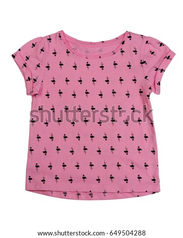 Women's pink T-shirt. Isolate on white background
