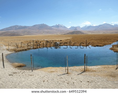 Small lake in Pamir highway, Tajikistan