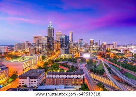 Atlanta, Georgia, USA downtown skyline. Royalty-Free Stock Photo #649519318