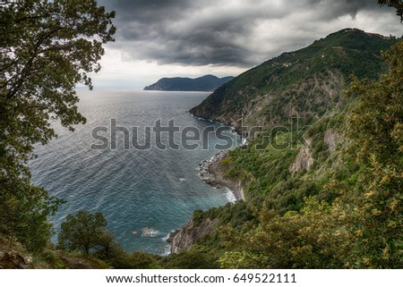 The coast of the Ligurian Sea