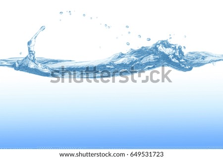 Water,Water splash  isolated on white background with air bubble and a clean water.
