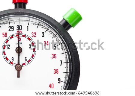 Stop watch isolated on white background 