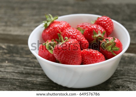 Strawberry on a wooden background
