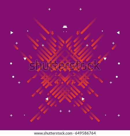 Abstract Minimalistic Design - Creative Concept - Modern Diagonal Abstract Red Background with Gradient Geometric Elements. Red, White Diagonal Lines & Circles. Vector Illustration