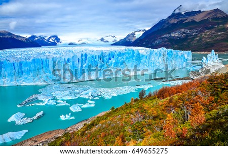 Perito Moreno glacier landscapes in Patagonia, Argentina Royalty-Free Stock Photo #649655275