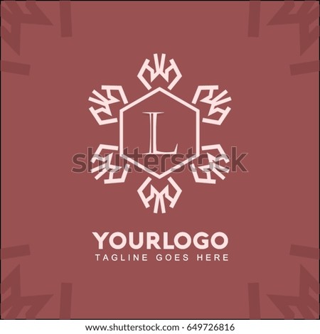L letter vintage monogram set logo. Vector emblem for calligraphic luxury design and retro ornamental illustration.