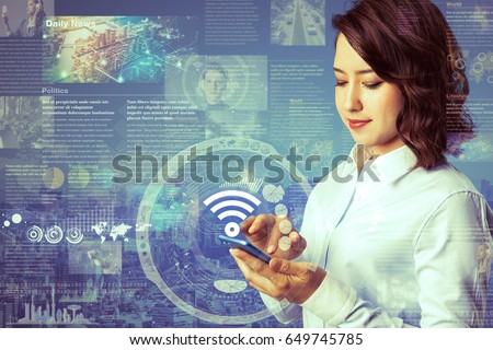smart phone news application concept