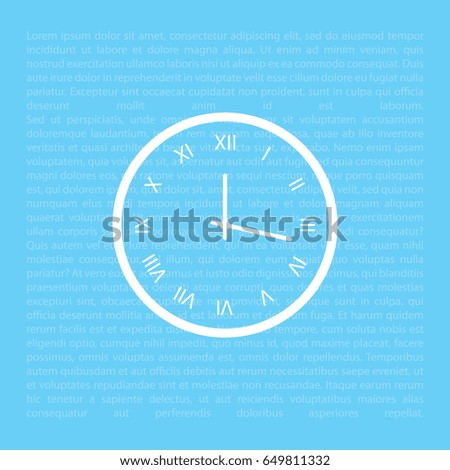 Clock Icon. Vector illustration