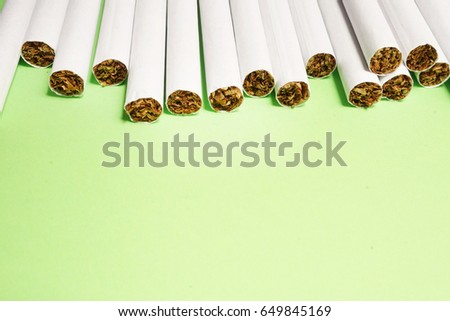 Cigarettes. Tobacco in cigarettes