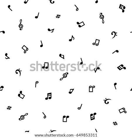 Seamless pattern of music notes