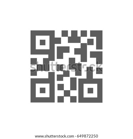 QR code icon in trendy flat style isolated on white background. Symbol for your web site design, logo, app, UI. Vector illustration, EPS