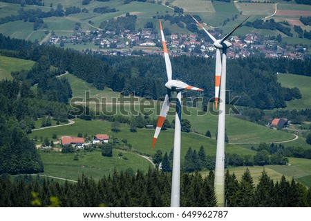 Wind engine near Freiburg im Breisgau