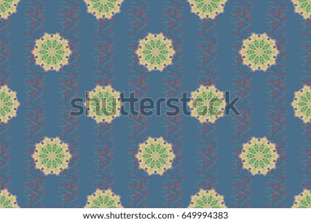Seamless pattern with many small flowers. Seamless floral pattern. Raster abstract floral background.