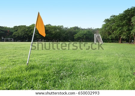 Soccer training field,Football flag corner