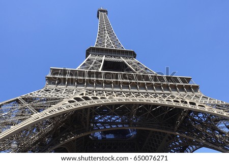 Eiffel Tower worms eye view