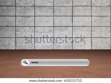 Digital composite of Search Bar with stone wall