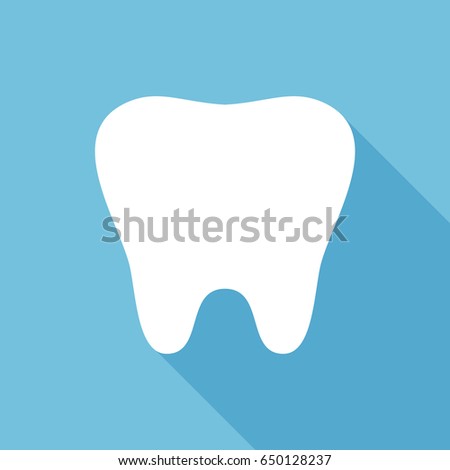 Tooth flat design vector