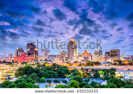 San Antonio, Texas, USA downtown city skyline.