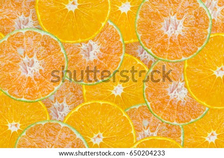 Background of sliced fresh sweet oranges