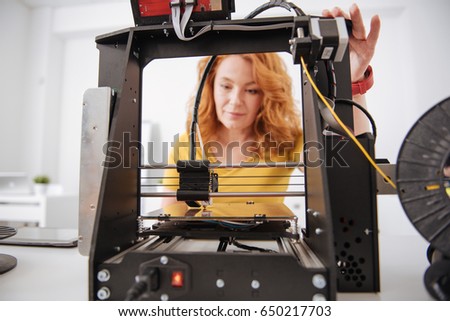 Selective focus of a 3d printing machine