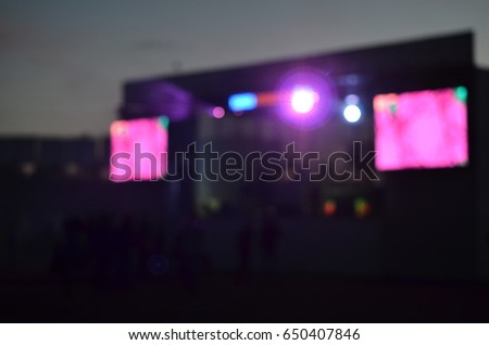 concert scene in night blur background