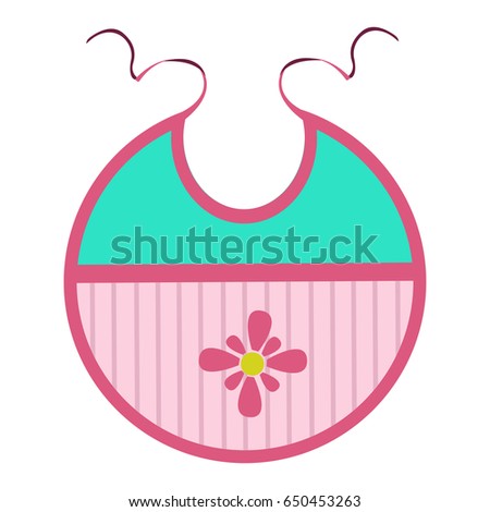 Isolated baby bib on a white background, Vector illustration