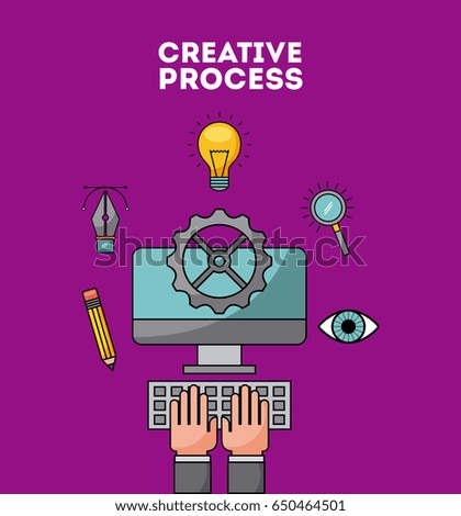 creative process flat illustration