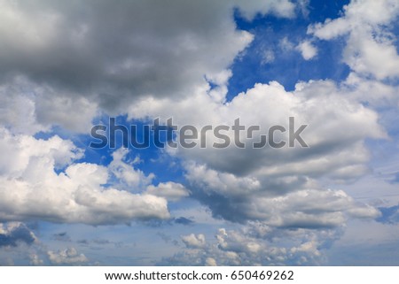 blue sky with rain cloud, art of nature beautiful and copy space for add text